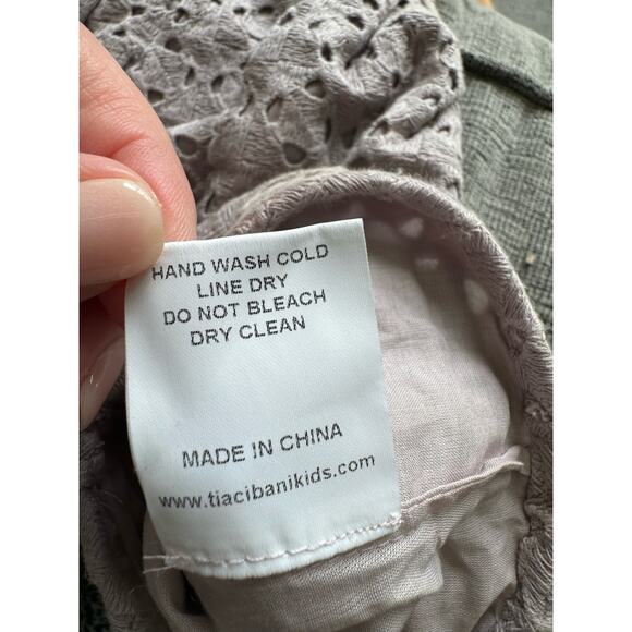 Tia Cibani 100% Cotton Sleeveless Balao Romper Purple Kids Girls 3-6M NWT - Picture 5 of 7